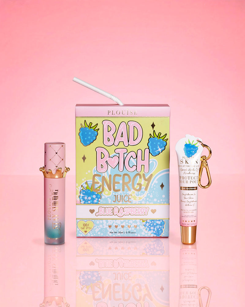 Bad Bitch Energy Lip Conditioner & Lip Oil Duo - Blauwe Framboos