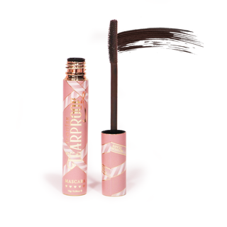 The P. Louise Tearproof Mascara in soft brown on a white background