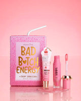 Roze P.Louise kristallen glitter bad bitch energie lip duo in kersen bubblegum met een glanzende lipolie en lipconditioner