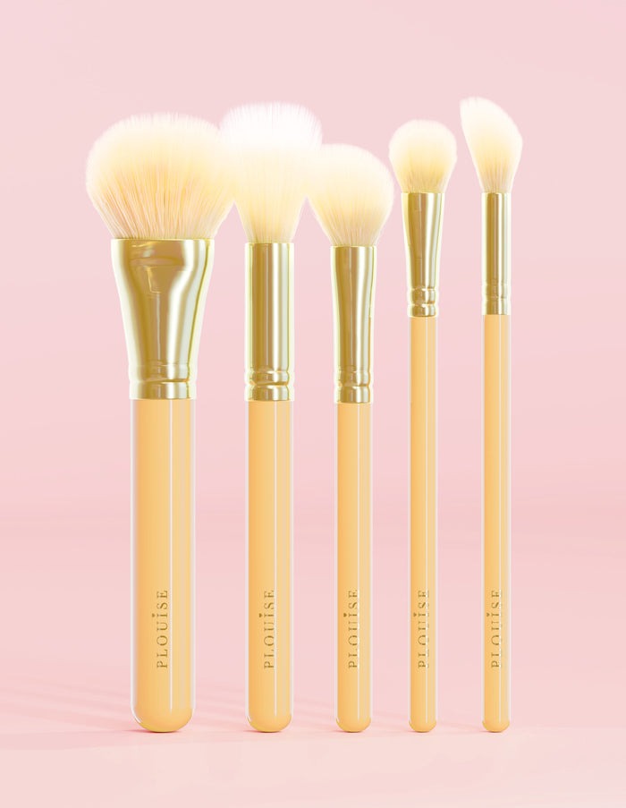 Contour Crunch 5-delige gele gezichtsborstelset