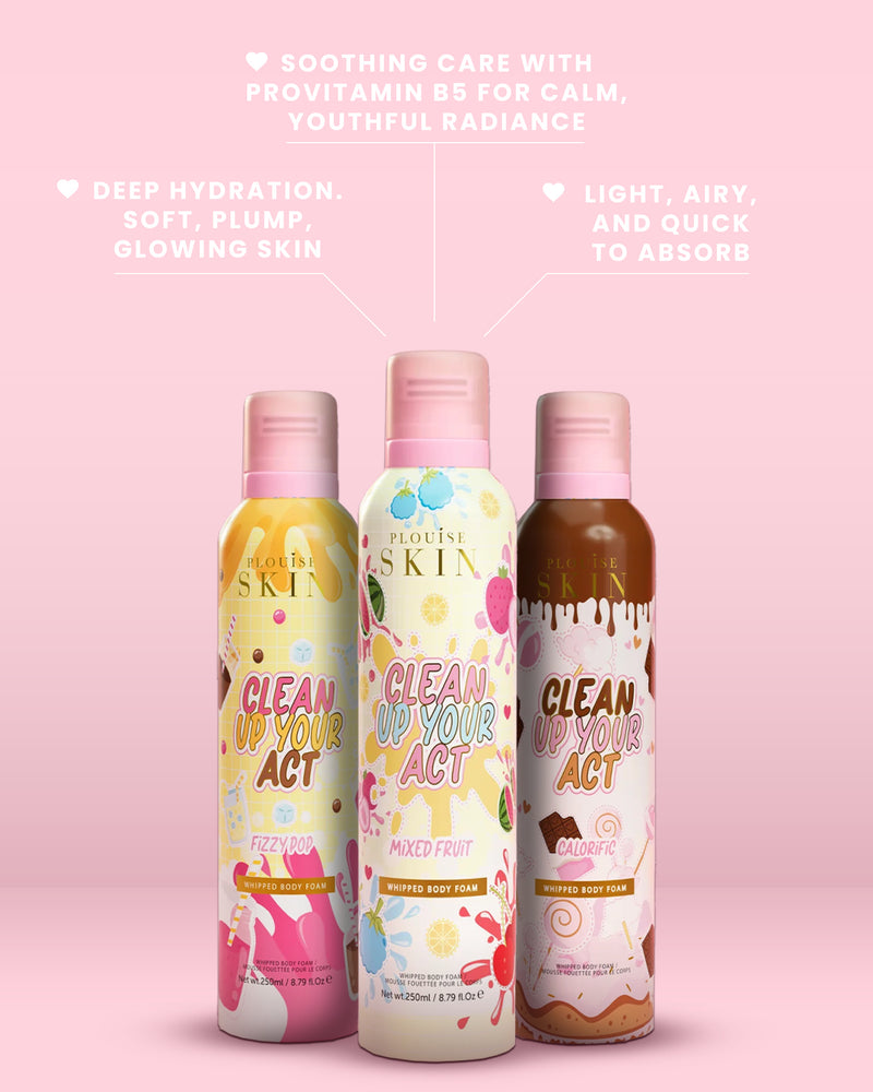 Clean Up Your Act Slagroom Body Foam Trio