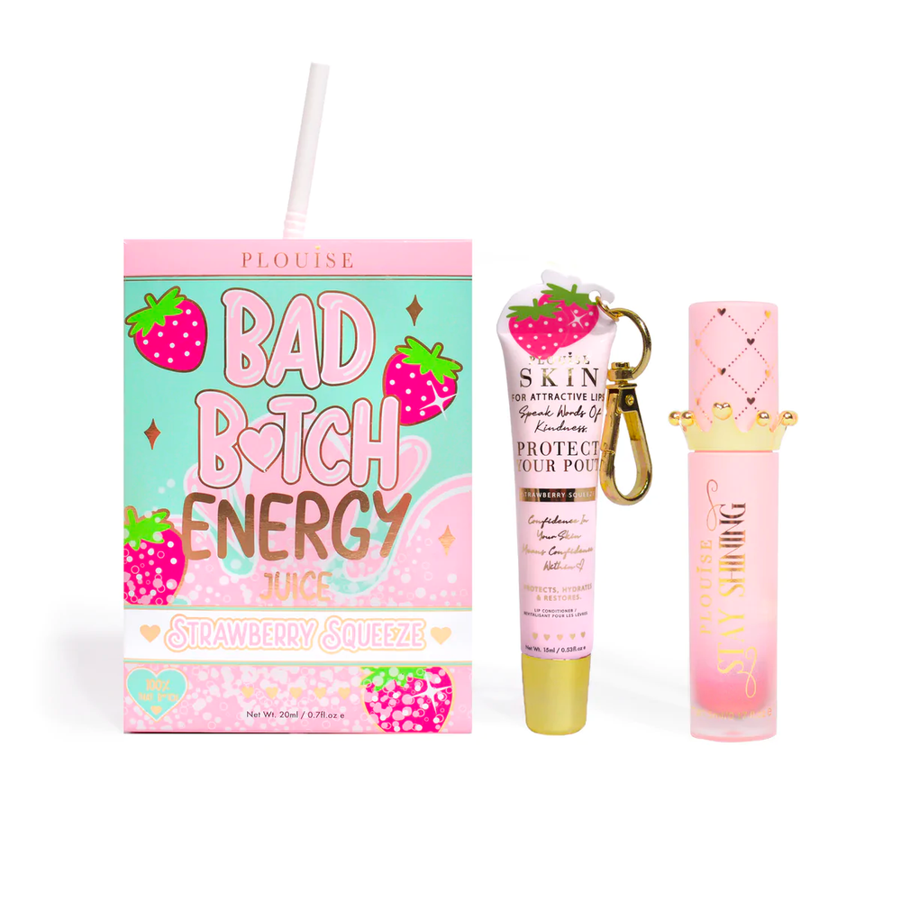 Bad Bitch Energy Lip Conditioner & Lip Oil Duo - Strawberry