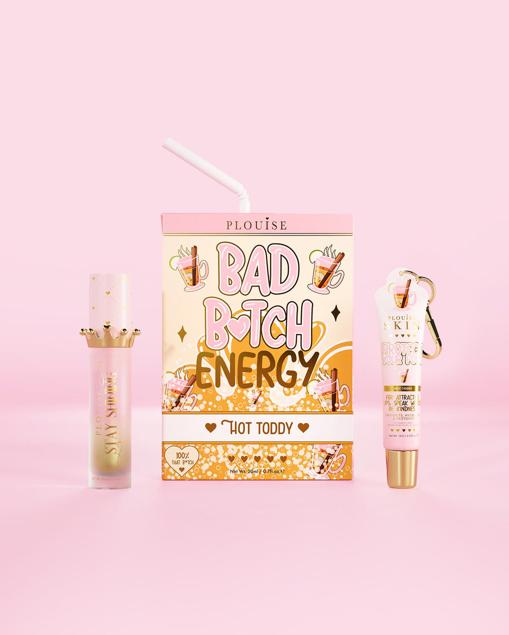 Bad Bitch Energy Lip Conditioner & Lip Oil Duo - Aardbei