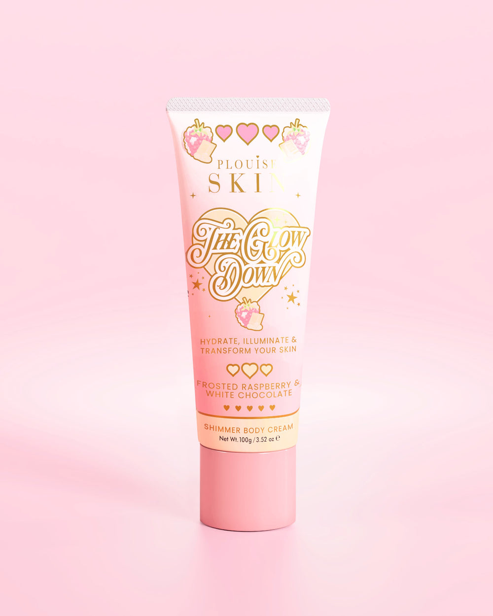 The Glow Down Body Shimmer – Frosted Raspberry & White Chocolate