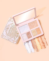 P.Louise What The Feather glanstopperpalet voor ogen en gezicht met swatches