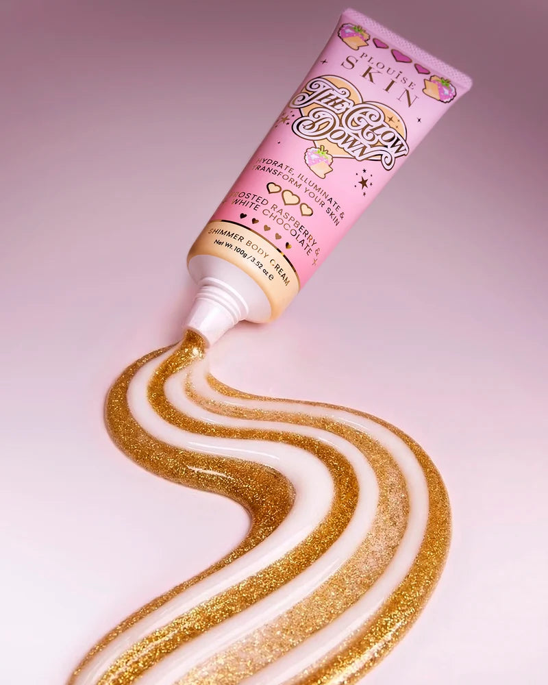 The Glow Down Body Shimmer – Frosted Raspberry & White Chocolate